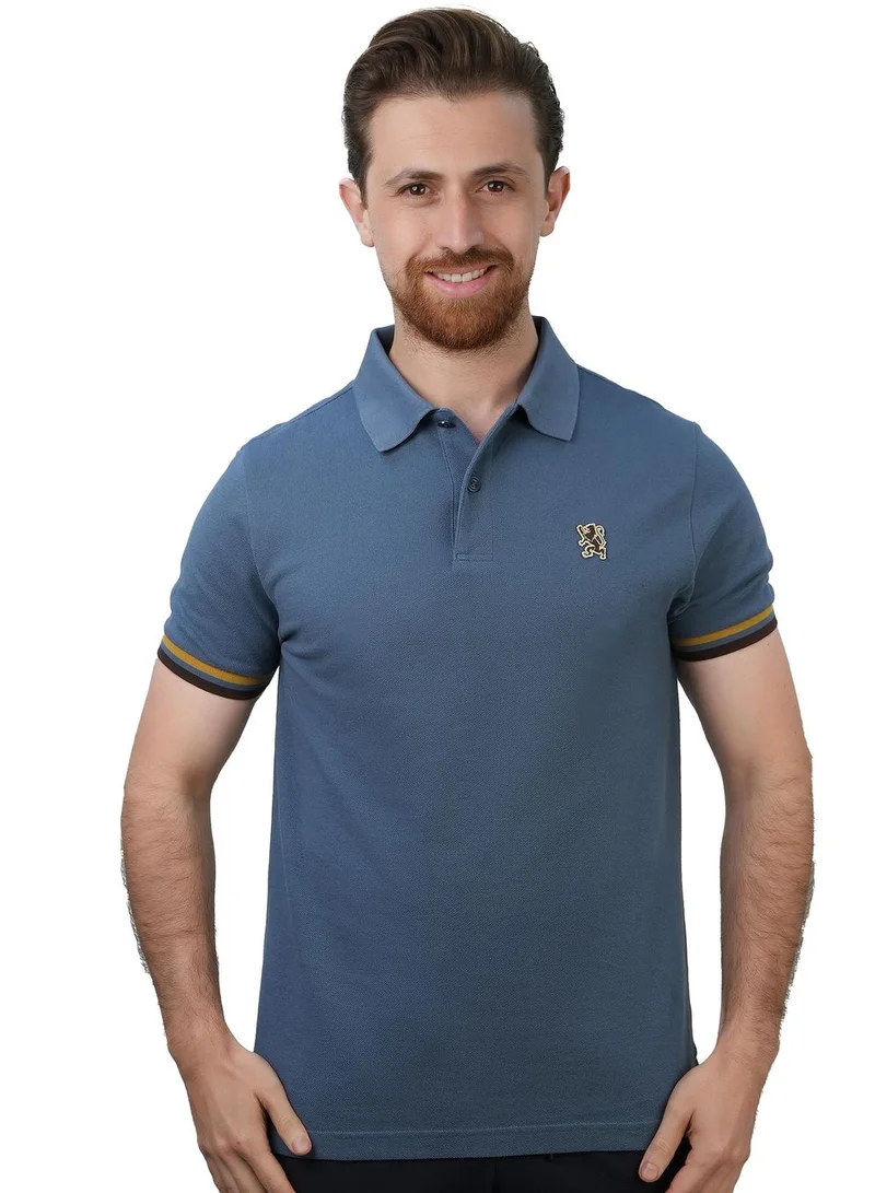 GIORDANO Men's Performance Polo: Classic Piqué, Tipped Collar, Embroidered Detail